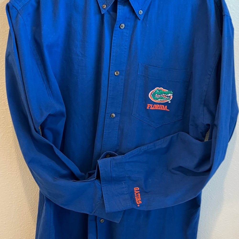 Gator 2XL Royal Blue Casual Button Down Shirt